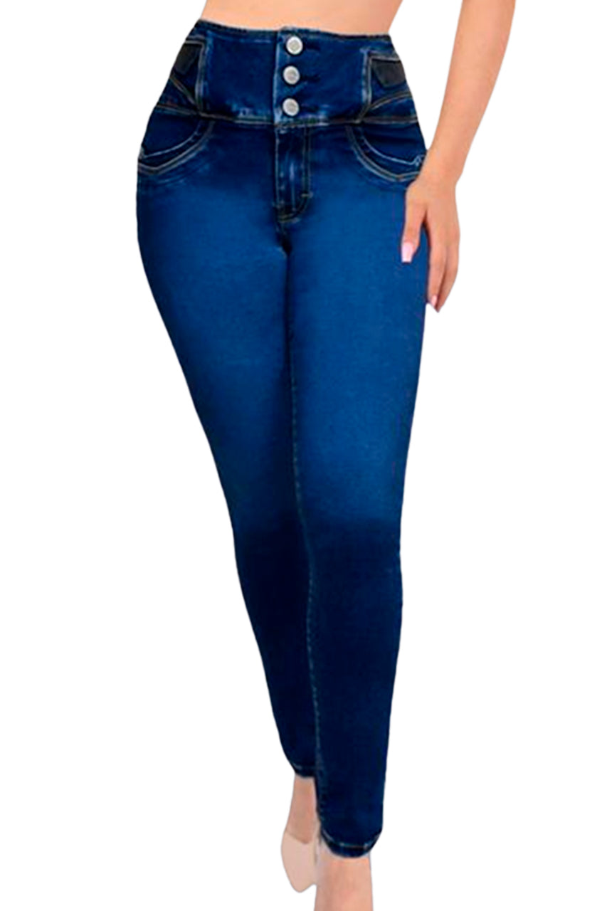 Jeans con fashion botones mujer