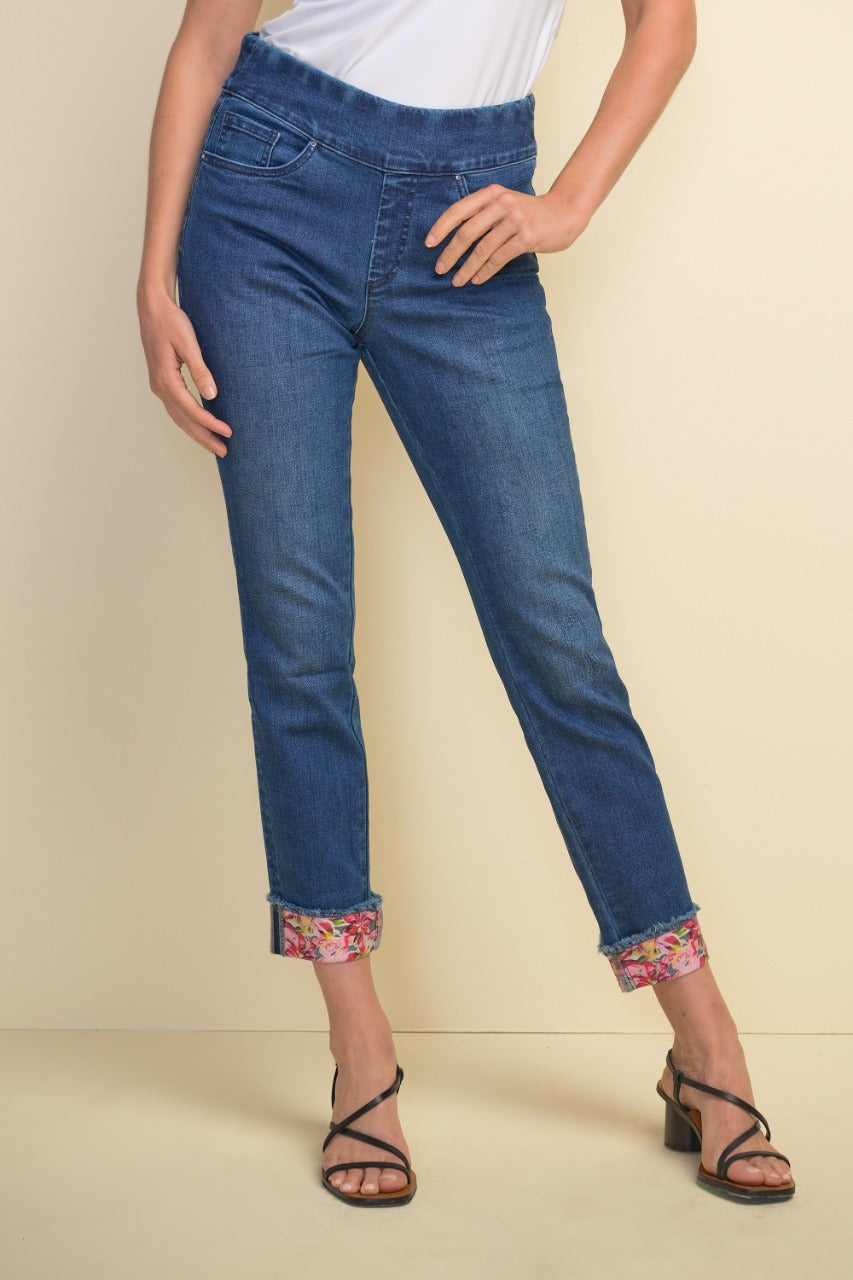 Jeans Tiro Alto Semi-Recto para Mujer Bombay BB-75
