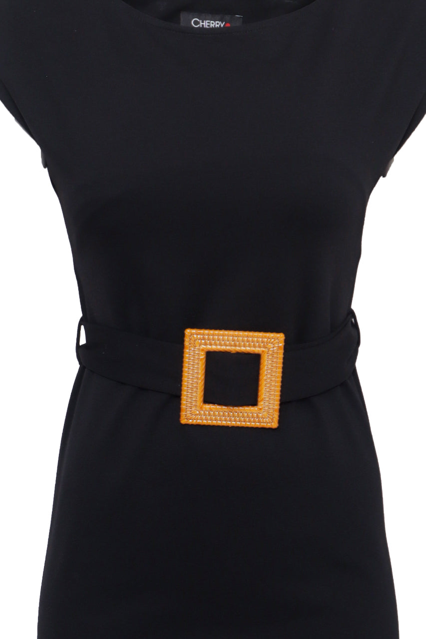 Cinturon para vestido negro hot sale