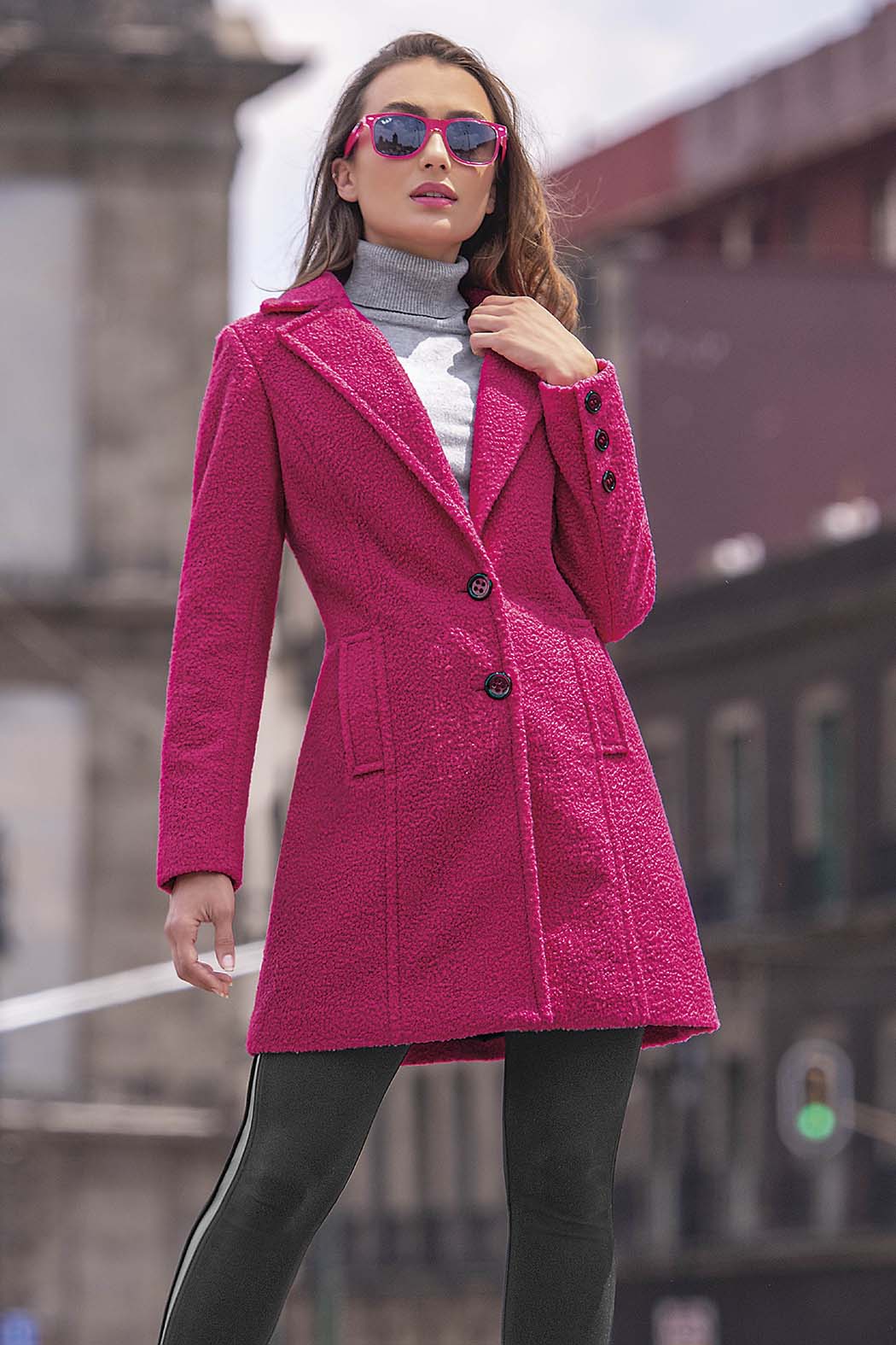 Abrigo rosa mujer best sale